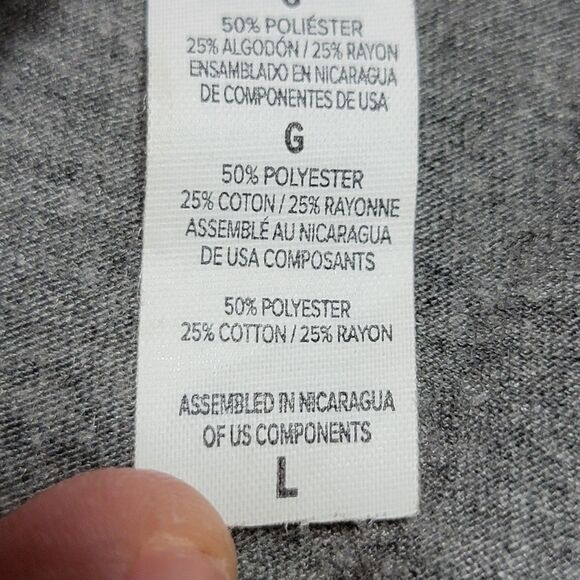 Bella Canvas LS Grey & Burgundy Unisex Baseball Tee "Rodeo Time" - Size Large - Picture 6 of 6